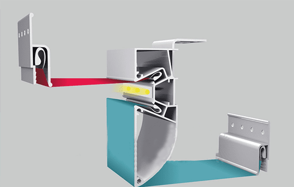 профиль с подсветкой для двухуровневого натяжного потолка